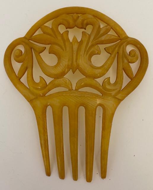 Vintage Faux Tortoise Shell Hair Comb Ca. 1900 (1 of 1)