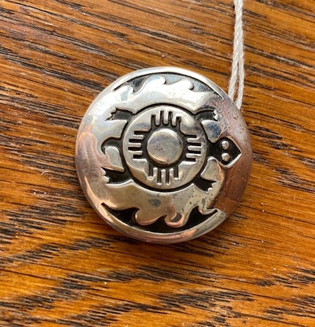 Sterling Silver turtle pin Indian Native American (1 of 1)
