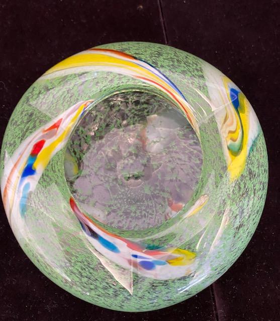 Murano Glass Blown Bowl GREAT colors (1 of 3)
