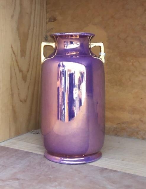 Vintage Pink Luster Bud Vase 1920 (1 of 3)