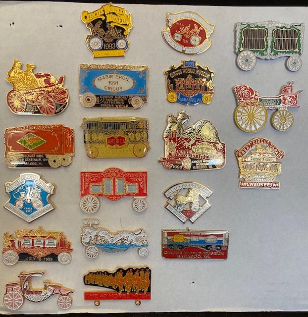 Lot of 19 Circus Pins UNUSED (1 of 1)