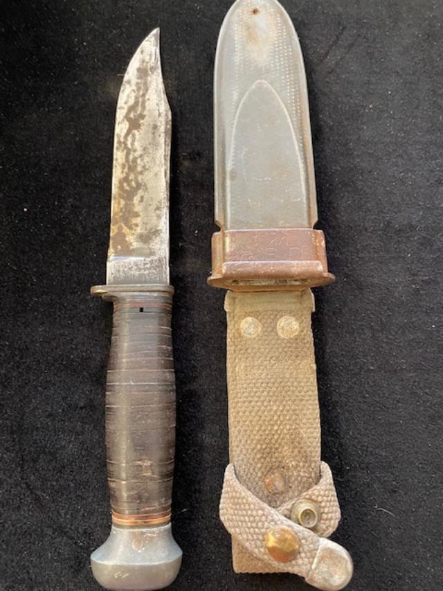 USN MK1 Military Dagger and sheath (1 of 11)