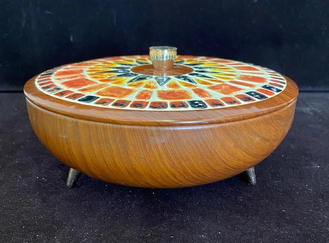 Mid Century tin trinket box 1950 (1 of 4)