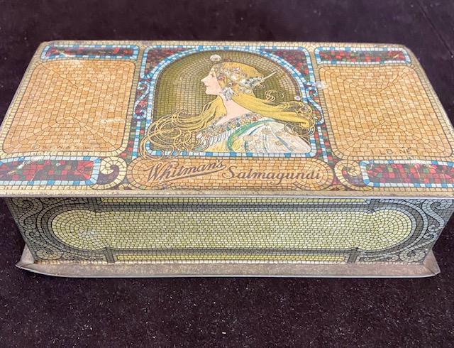 Whitman CANDY advertising tin art deco (1 of 4)