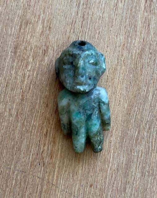 Inca stone carved figure pendant Jadeite original (1 of 2)