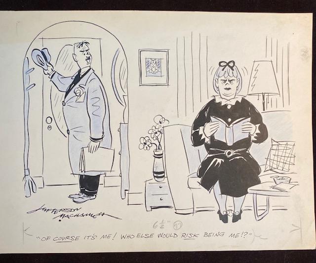 Thomas Jefferson Machamer Original Cartoon New Yorker (1 of 4)