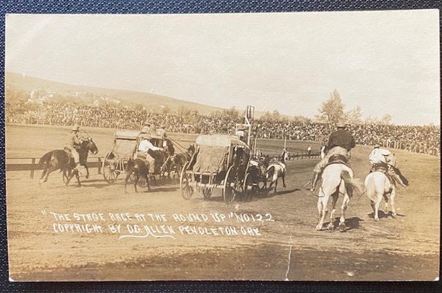 RPPC photograph Cowboy rodeo stagecoach (1 of 1)