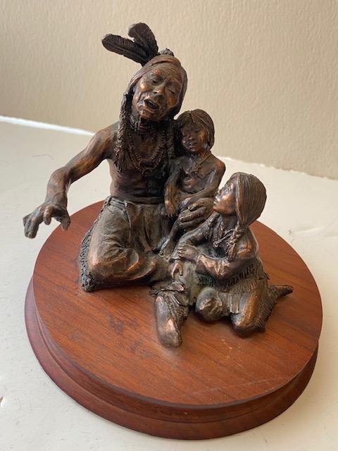 Legends "Storyteller" bronze sculpture (1 of 5)