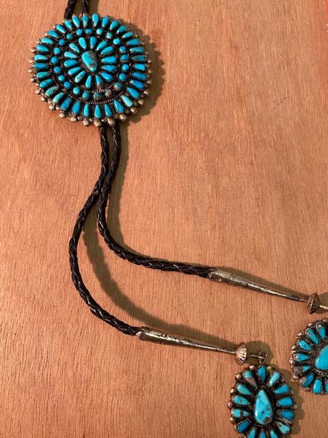 Native American Indian Turquoise Bolo Tie (1 of 4)