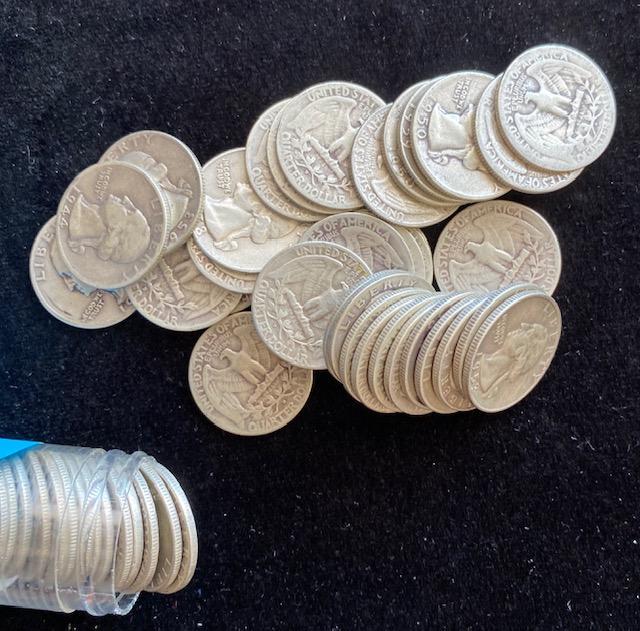 lot of 50 Assorted date silver quarters (1 of 3)