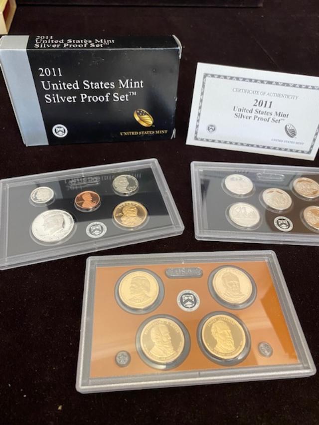 (10) 2011 US Mint silver coin proof sets (1 of 9)