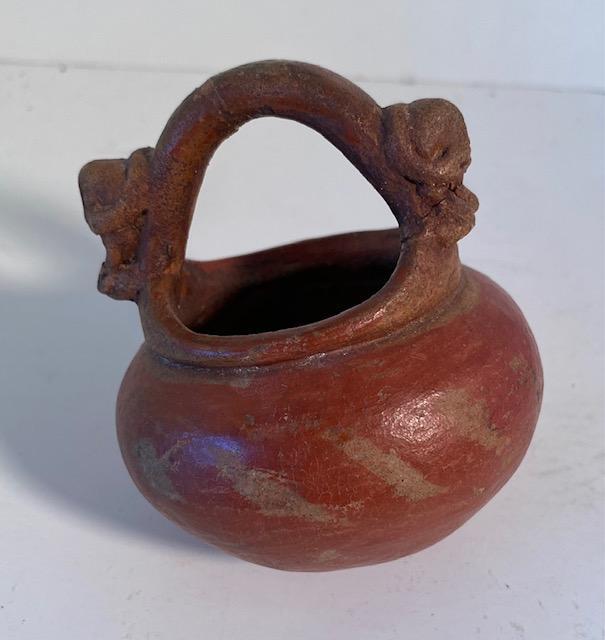 Pre-Columbian Handled Pot with Turtles 1200 AD (1 of 3)