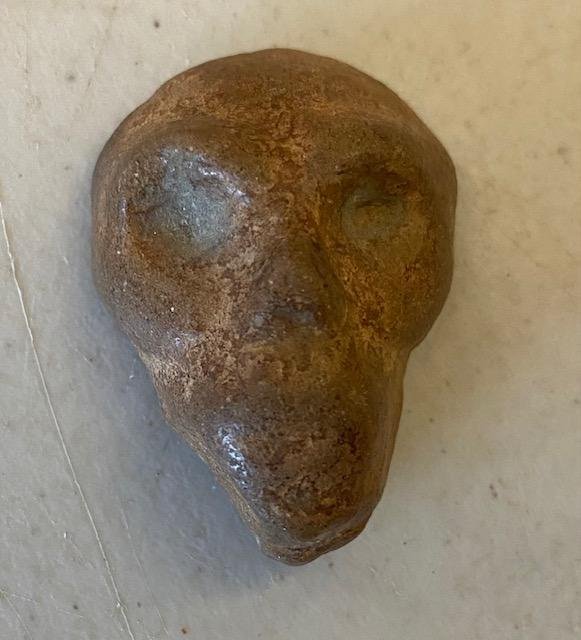 Pre-Classic Carved Monkey Head 100 AD MAYAN: Yucatec Mayan pre-Classic Monkey Head. Circa BCE to early CE. Smooth piece. Museum of Man San Diego, Ca. FREE DOMESTIC SHIPPING and Insurance.