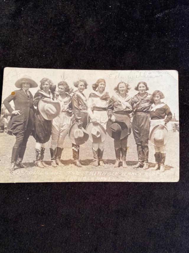 RPPC Photo Cowgirl Post Card 1919 (1 of 2)
