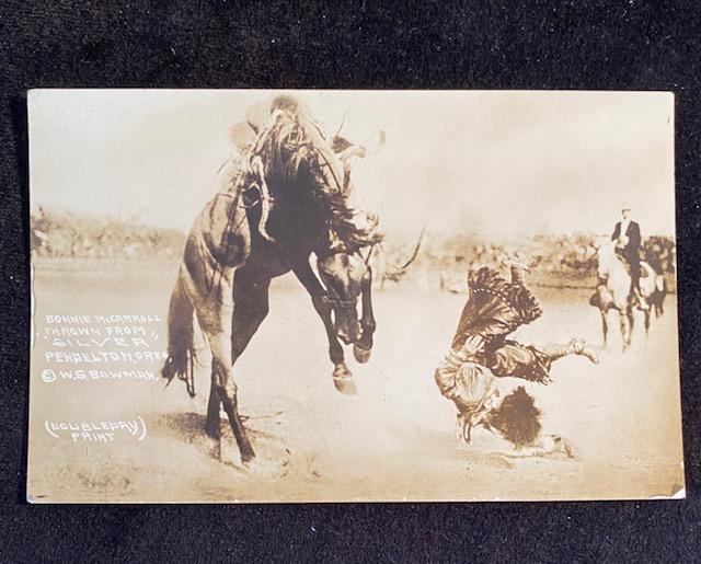 RPPC Photo Cowgirl Post Card Bonnie McCarroll (1 of 2)