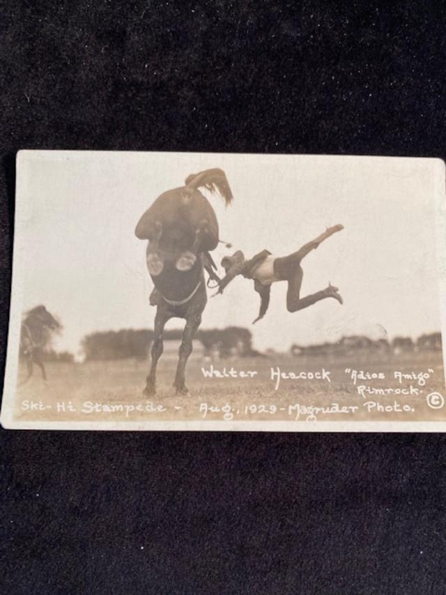 RPPC Photo Cowgirl Post Card 1929 (1 of 2)