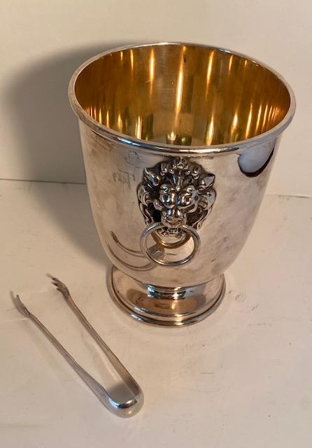 Vintage Silver Plated Ice/Champagne Bucket with Tongs (1 of 6)