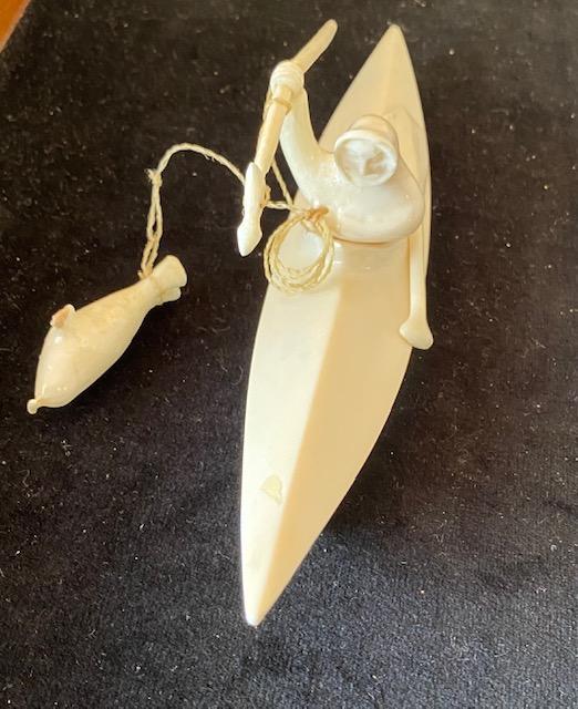 Alaskan Native American Carved Eskimo Kayak ca 1900 (1 of 8)