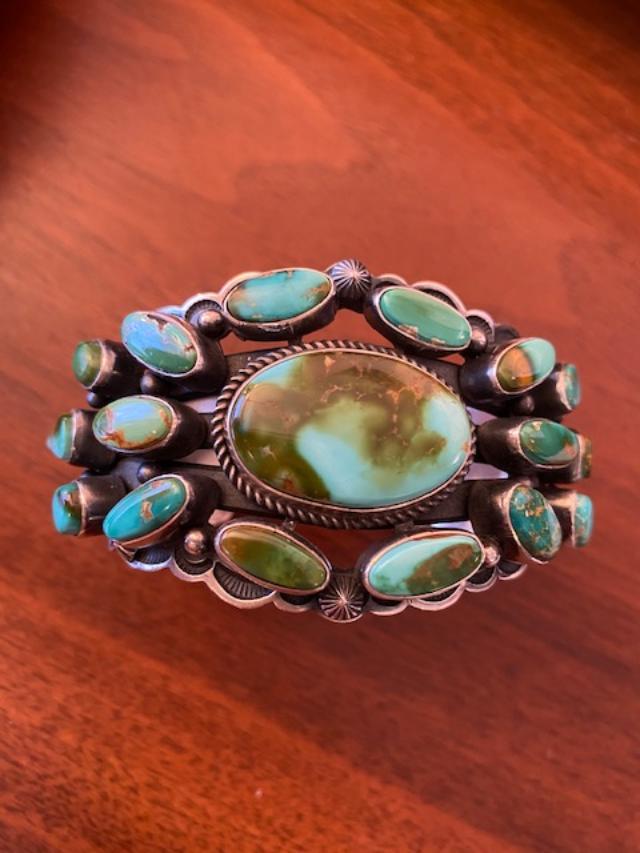 Native American Signed Turquoise Bracelet (1 of 4)