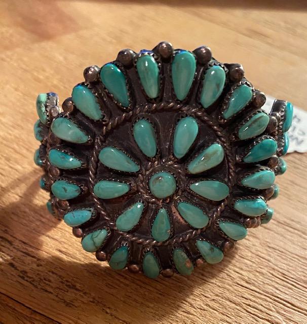 Native American Navajo Cluster Bracelet Sterling (1 of 3)