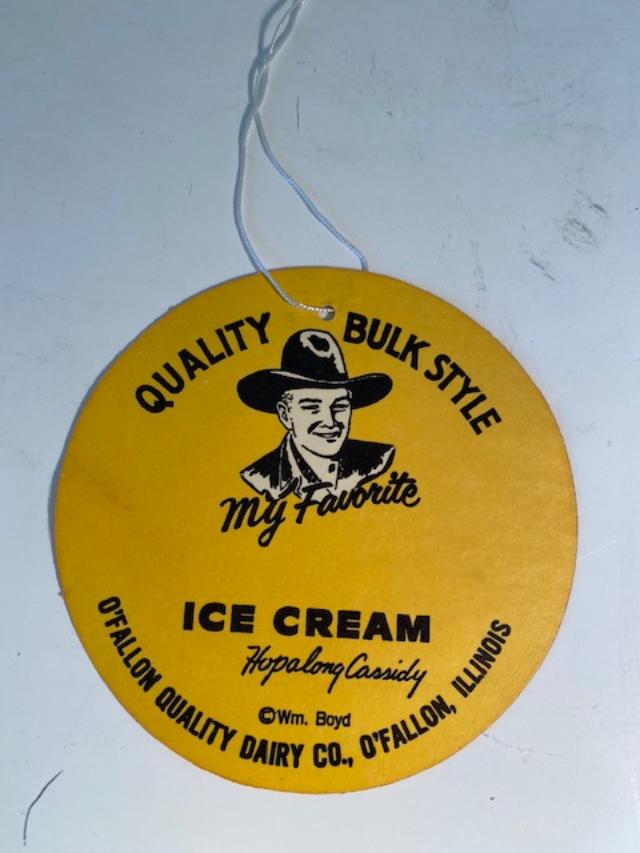Vintage Ice Cream Advertising Sign fan pull 1950's (1 of 2)