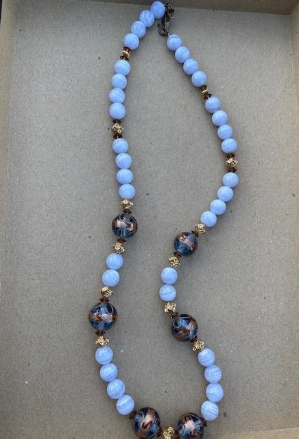Blue Lace Agate Necklace (1 of 3)