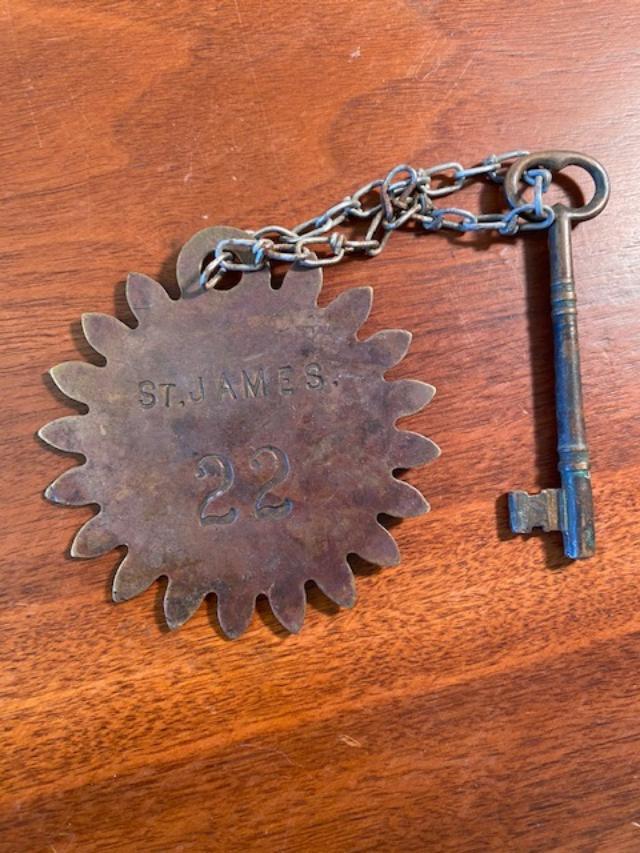 Vintage Brass Hotel Key St. James New Mexico (1 of 2)