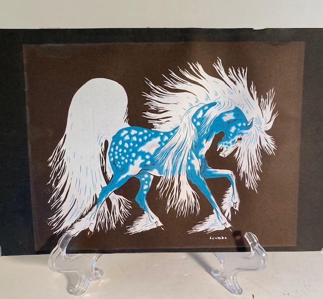 Signed Crumbo  Horse silk screen print signed (1 of 2)