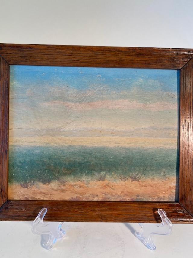 1916 Signed Rawles OIL on Board desert scene (1 of 2)