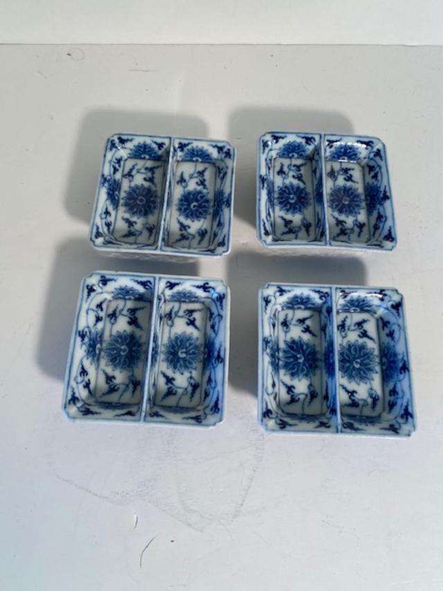 Qing Dynasty Signed Blue white Plates from China  (4) (1 of 4)