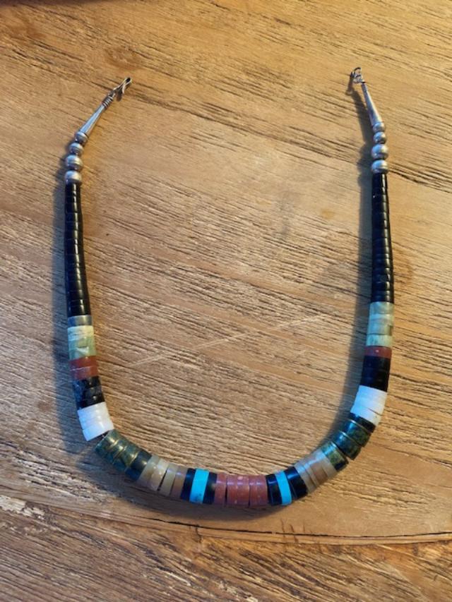 Native American indian Navajo Shell Necklace (1 of 1)
