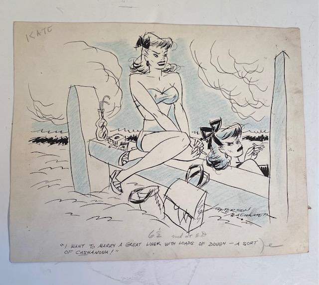 Thomas Jefferson Machamer Original Cartoon New Yorker (1 of 2)