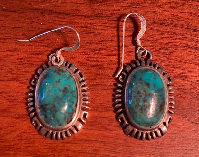 Navajo Hallmark Stamped Earrings (1 of 2)