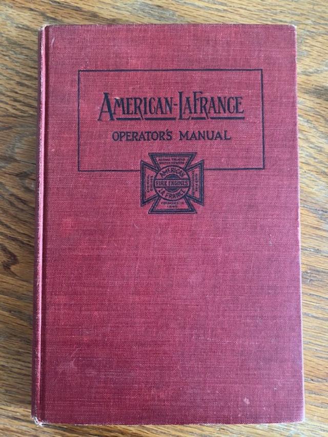 1924 American LaFrance Operator Manual (1 of 7)