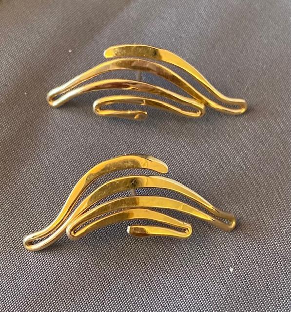 14K Gold Unique Designer Earrings (1 of 3)