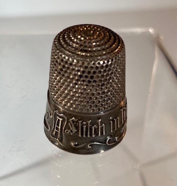 Sterling A Stitch in Time Thimble (1 of 4)