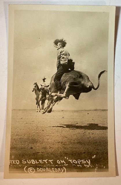 RPPC Cowboy Photo 1910-1920 Rodeo Round-up (1 of 2)