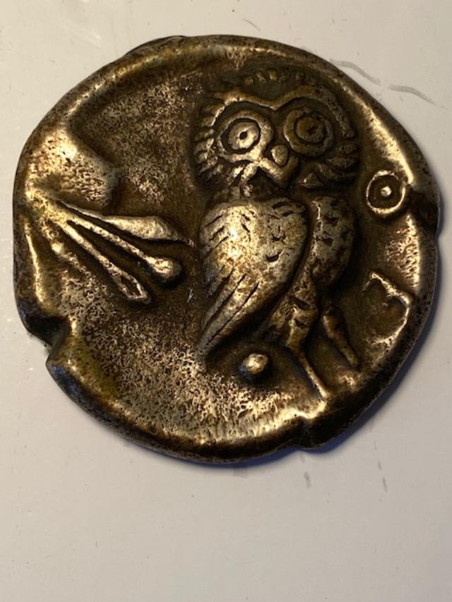 Greek Owl Silver Coin of Athens (1 of 2)