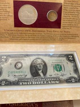 1993 US Mint Thomas Jefferson Coinage and Currency Set (1 of 3)