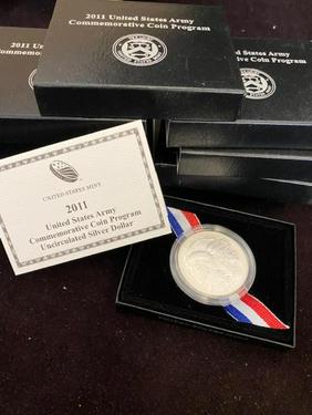 (10) 2011 US Army Commemorative silver dollar (1 of 4)
