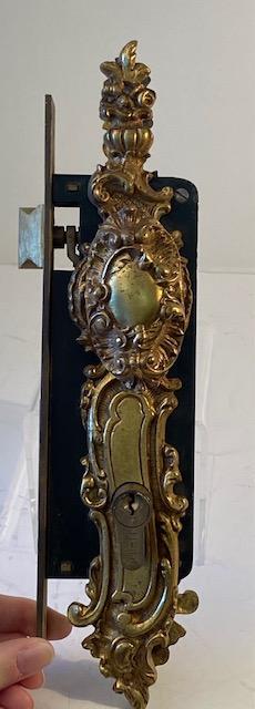 Vintage  c 1880-1910 Brass Door Handle CISA (1 of 5)