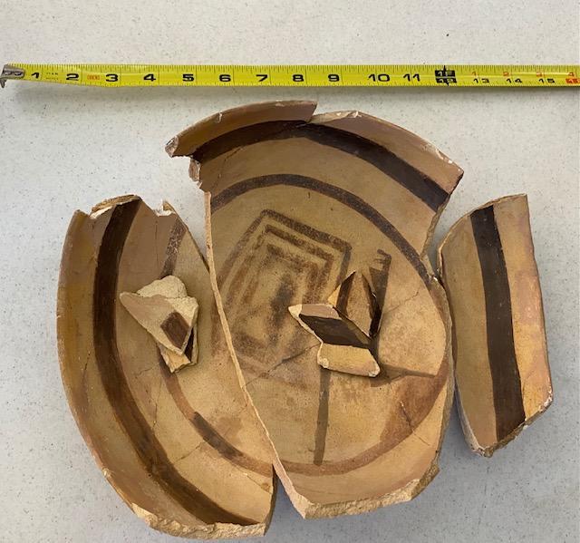 Jeddito Yellow Ware  Ca.1300 Bowl Shards (1 of 2)