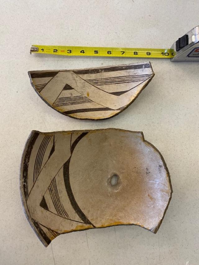 Mimbres Pottery Shards CA 1200 Indian (1 of 2)