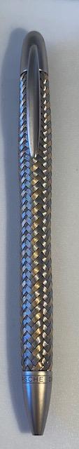 Porche Design Techflex Braided Ballpoint Pen: Gold and silver colored Porche Design techflex ballpoint pen in beautiful condition. Very unique piece. 5.5" FREE DOMESTIC SHIPPING