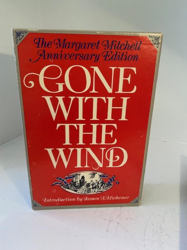 Gone with the Wind Anniversary Edition 1975: Unopen, unread copy of Gone with the Wind hardcover in slipcase Anniversary Edition by Margaret Mitchell. 1975 Macmillan Publishing Company. FREE DOMESTIC SHIPPING