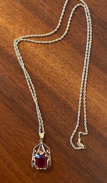 14K Gold Pendant on 10K Gold Chain (1 of 5)