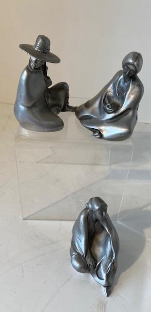 RC Gorman Lot of 3 Pewter Figurines Indian (1 of 8)