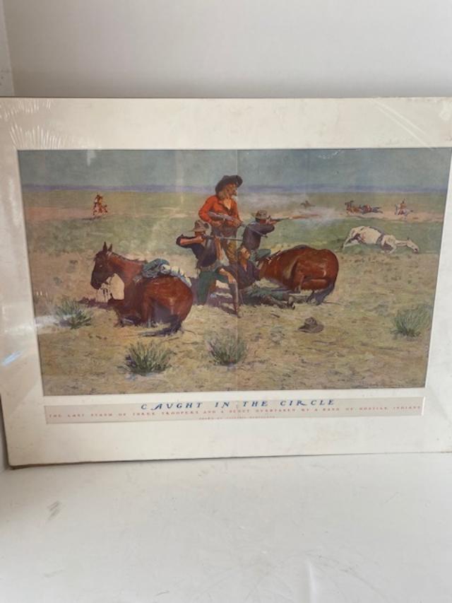 "Caught in the Circle" Print by Frederick Remington (1 of 4)