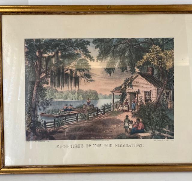 Currier and Ives "Good Times on the Old Plantation" (1 of 4)