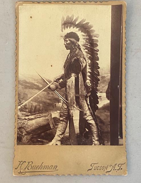 Native American Indian  Photo with Headdress 1885 (1 of 2)
